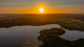 Jezioro Iławki z lotu ptaka o wschodzie słońca, październik 2024 r. - zdjęcie 19