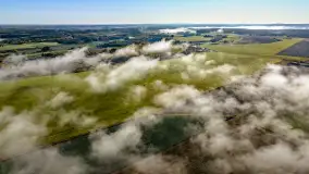 Mgły nad mazurskimi polami i łąkami, październik 2024 r. - zdjęcie 16