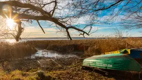 Słoneczny, późno jesienny dzień nad Niegocinem, grudzień 2024 r. - zdjęcie 1