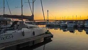 Kilka zdjęć po zachodzie słońca w ekomarinie Giżycko, wrzesień 2024 r. - zdjęcie 1