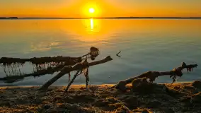 Zachód słońca nad jeziorem Dargin, Dziki Harsz, wrzesień 2024 r. - zdjęcie 3