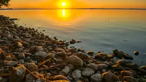 Zachód słońca nad jeziorem Dargin, Dziki Harsz, wrzesień 2024 r. - zdjęcie 13