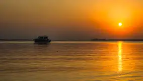 Zachód słońca nad Darginem złapany z wody, wrzesień 2024 r. - zdjęcie 5