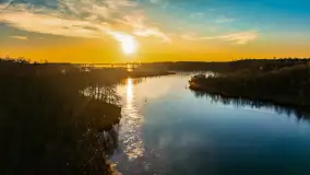 Wschód słońca nad jeziorem Dargin, most Sztynorcki, grudzień 2024 r. - zdjęcie 41