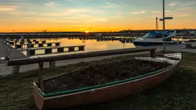 Zachód słońca, Ekomarina Giżycko, grudzień 2024 r. - zdjęcie 7