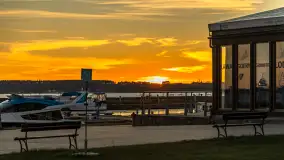 Zachód słońca, Ekomarina Giżycko, grudzień 2024 r. - zdjęcie 26