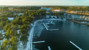 Zimowe jezioro Tajty i okolice z drona, styczeń 2025 r. - zdjęcie 22