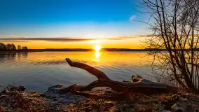 Wschód słońca nad jeziorem Święcajty w Kolonii Rybackiej - zdjęcie 16