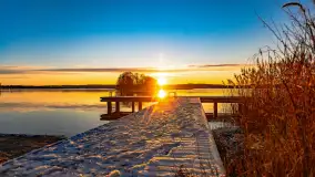 Wschód słońca nad jeziorem Święcajty w Kolonii Rybackiej - zdjęcie 22