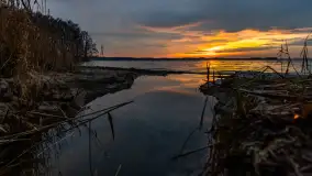 Zachód słońca nad jeziorem Dargin, styczeń 2025 r. - zdjęcie 16