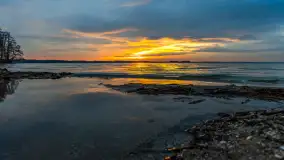 Zachód słońca nad jeziorem Dargin, styczeń 2025 r. - zdjęcie 29