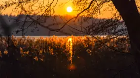 Zachód słońca nad jeziorem Okrągłym, luty 2025 r. - zdjęcie 15