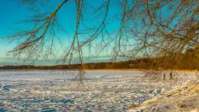 Jezioro Dargin przed zachodem słońca, luty 2025 r. - zdjęcie 6