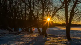 Jezioro Dargin przed zachodem słońca, luty 2025 r. - zdjęcie 7