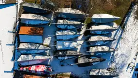 Port Pod Dębem w zimowym śnie i... białej odsłonie, luty 2025 r. - zdjęcie 12