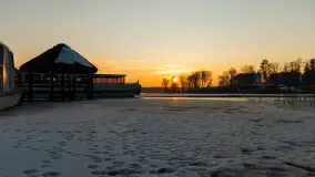 Zachód słońca nad zatoką Tracz, jezioro Kisajno, Giżycko - zdjęcie 16