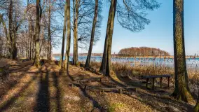 Przedwiośnie na przystani Leśny Zakątek, jezioro Mamry, marzec 2025 r. - zdjęcie 13