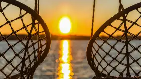 Zachód słońca nad jeziorem Mamry, Zwierzyniecki Róg, marzec 2025 r. - zdjęcie 9