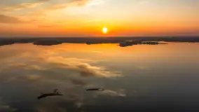 Zachód słońca na Fuledzie, jezioro Dobskie, marzec 2025 r. - zdjęcie 26