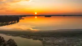 Zachód słońca na Fuledzie, jezioro Dobskie, marzec 2025 r. - zdjęcie 42