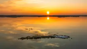 Zachód słońca na Fuledzie, jezioro Dobskie, marzec 2025 r. - zdjęcie 36