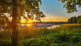 Wschody słońca w Łabędzim Ostrowiu nad jeziorem Kisajno - zdjęcie 22