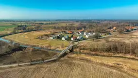 Rzeki Guber i Sajna na zdjęciach z drona, marzec 2025 r. - zdjęcie 17