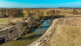 Rzeki Guber i Sajna na zdjęciach z drona, marzec 2025 r. - zdjęcie 39