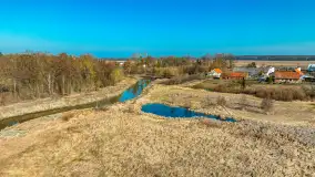 Rzeki Guber i Sajna na zdjęciach z drona, marzec 2025 r. - zdjęcie 40