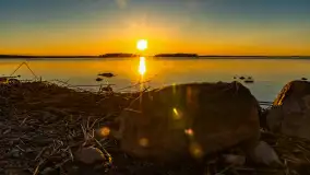 Zachód nad jeziorem Śniardwy, Szeroki Ostrów, marzec 2025 r. - zdjęcie 26