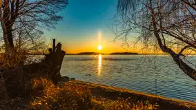 Zachód nad jeziorem Śniardwy, Szeroki Ostrów, marzec 2025 r. - zdjęcie 25