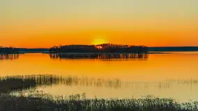 Zachód nad jeziorem Śniardwy, Szeroki Ostrów, marzec 2025 r. - zdjęcie 33