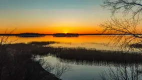 Zachód nad jeziorem Śniardwy, Szeroki Ostrów, marzec 2025 r. - zdjęcie 45