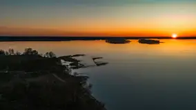 Zachód nad jeziorem Śniardwy, Szeroki Ostrów, marzec 2025 r. - zdjęcie 36