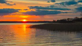 Kwietniowy zachód słońca nad jeziorem Niegocin, Bystry - zdjęcie 16