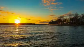 Zachód słońca nad jeziorem Kisajno, widziany z portu COS - zdjęcie 10