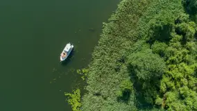 Przystań Nautica z lotu ptaka, lipcowy poranek, 2025 r. - zdjęcie 4