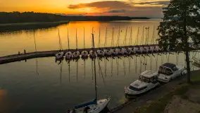 Zachód słońca nad jeziorem Kisajno, Oczy Mazur, lipiec 2025 r.  - zdjęcie 3