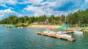 Jezioro Święcajty i Piękny Brzeg z lotu ptaka, sierpień 2025 r. - zdjęcie 10