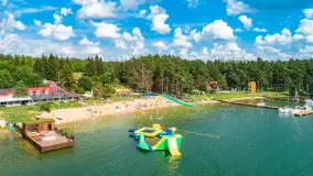 Jezioro Święcajty i Piękny Brzeg z lotu ptaka, sierpień 2025 r. - zdjęcie 5