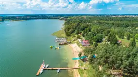 Jezioro Święcajty i Piękny Brzeg z lotu ptaka, sierpień 2025 r. - zdjęcie 26