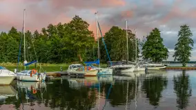 Wieczorna tęcza w przystani Nautica, sierpień 2025 r. - zdjęcie 2