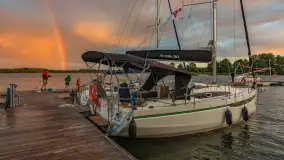 Wieczorna tęcza w przystani Nautica, sierpień 2025 r. - zdjęcie 3