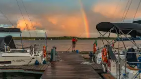 Wieczorna tęcza w przystani Nautica, sierpień 2025 r. - zdjęcie 4