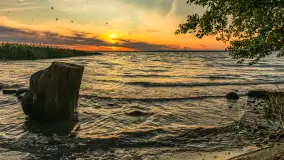 Zachód słońca nad jeziorem Śniardwy, Szeroki Ostrów, czerwiec 2025 r. - zdjęcie 28