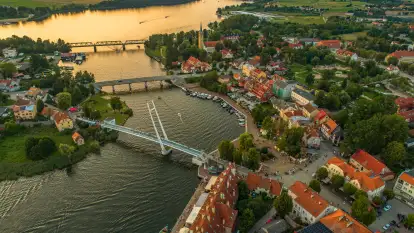 Mix zdjęć z panoram wykonanych nad Mazurami, lato 2025 r. 