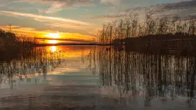 Zachód słońca nad jeziorem Gołdopiwo, listopad 2025 r. - zdjęcie 39