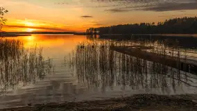 Zachód słońca nad jeziorem Gołdopiwo, listopad 2025 r. - zdjęcie 19