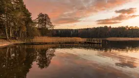 Zachód słońca nad jeziorem Gołdopiwo, listopad 2025 r. - zdjęcie 4