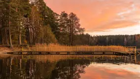 Zachód słońca nad jeziorem Gołdopiwo, listopad 2025 r. - zdjęcie 33